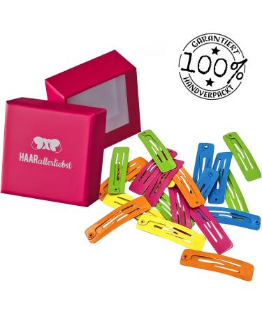 HAARallerliebst 20 Rectangular Hair Clips - 39mm in Pink Box | International Shipping Available - Buy Online on GoSupps.com