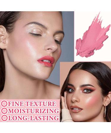Cream Blush Stick Duo - Long-lasting & Waterproof Cheek, Lip Tint & Eye Shadow - Milk Tea Pink - Buy Online on GoSupps.com