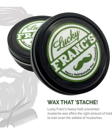 Lucky Franc's Unscented Mustache Wax - Strong Hold Men's Styling Wax - 2 Ounces - Buy Online on GoSupps.com