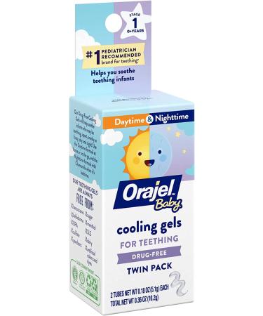 Orajel Baby Non-Medicated Cooling Gels for Teething - Daytime and Nighttime Relief | 2 Tubes, 0.18 oz each - Buy Online on GoSupps.com