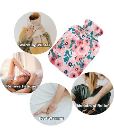 NAANLE 2L Hot Water Bottle with Cover Peon Pear Rose Flowers | Back Pain Relief & Cold Therapy Hand & Foot Warmer - Buy Online on GoSupps.com