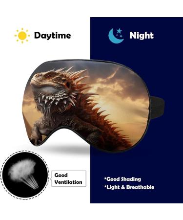 Bearded Dragon Lizard Sleep Mask - Ultra-Light Blocking Eye Mask for Comfortable Sleep | Travel Eye Cover for Men & Women - Buy Online on GoSupps.com