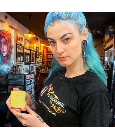 Hemp Tattoo Soap Bar - Unscented Natural Aftercare for New Tattoos - Gentle & Hydrating Formula for All Skin Types - 4oz Bar with Hemp Seed Oil - Buy Online on GoSupps.com