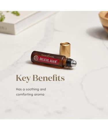 Breathe Again Essential Oil Roll On by Young Living - 10ml for Easy Relief with Copaiba Myrtle & Peppermint - Premium Eucalyptus Blend - Buy Online on GoSupps.com