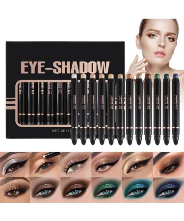 Double-sided cream eyeshadow stick eyeshadow on both ends - 12 colorants - Buy Online on GoSupps.com