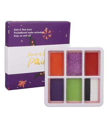 YIZISECCE Children's face painting kit 6 grids cosmetic pigments for the body cosplay/craft party