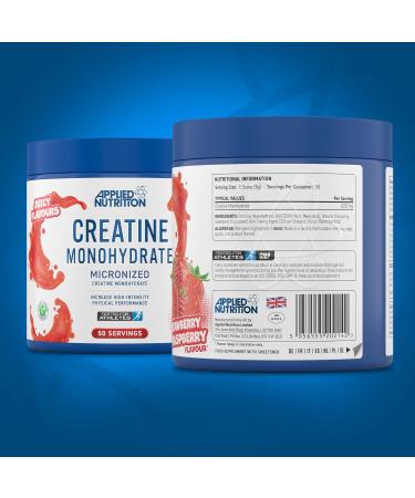 Applied Nutrition Creatine Flavoured - Strawberry & Raspberry 50 Servings (250g) | Micronized Creatine Monohydrate Powder for High-Intensity Performance - Buy Online on GoSupps.com