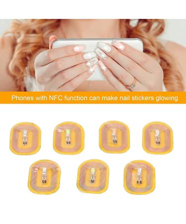 7pcs NFC Lighting Nail Art Decoration Stickers - Self Adhesive Intelligent DIY Nail Decor for Home and Salon - Buy Online on GoSupps.com
