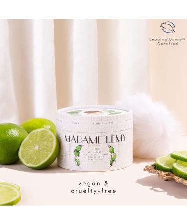 Madame Lemy Talc-Free Sweat Absorbing Body Powder | All-Natural Deodorant Vegan & Cruelty-Free | Eco-Friendly Refill | Lime 2.5 oz - Eliminate Odor & Prevent Chafing - Buy Online on GoSupps.com