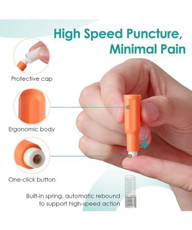 Glucoracy Safety Lancets 28G 1.8mm 100 Count Sterile Top Push Button - 1 Pack - Buy Online on GoSupps.com