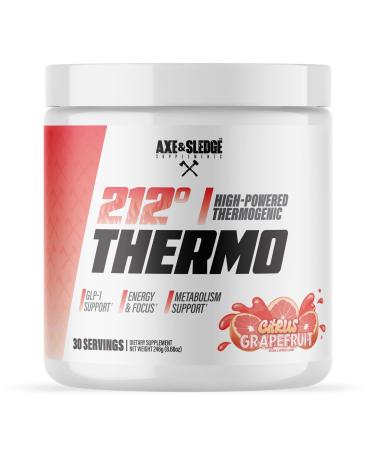Axe & Sledge 212 Thermo Weight Management Powder | 200mg Caffeine | Energy Focus & Appetite Control | Advanced Metabolism Booster | Men & Women | 30 Servings Citrus Grapefruit Citrus Grapefruit 8.68 Ounce (Pack of 1)
