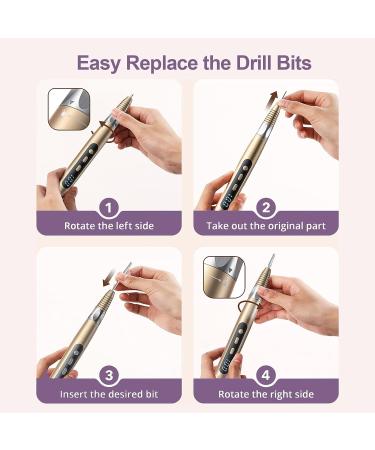 Huhubol Cordless Nail Drill Machine - Professional 30,000rpm Electric Nail File for Acrylic/Gel Nails - Portable Efile for Home/Salon Use - Ultra-Brushless Motor - Buy Online on GoSupps.com