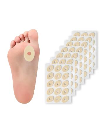105 Count Felt Corn Pads with Center Aperture Corn Cushions for Toes and Feet Long Lasting Waterproof Self-Stick Adhesive Foam Foot Pads for Reduce Pain Pressure and Friction from Shoes (Nude 105 Pcs)