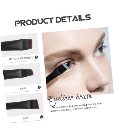 HAPINARY 3pcs Eyeliner Brush Eyebrow Brush Female Dual-use Brush Practical Eyeliner Brush Black Aluminum Tube - Buy Online on GoSupps.com
