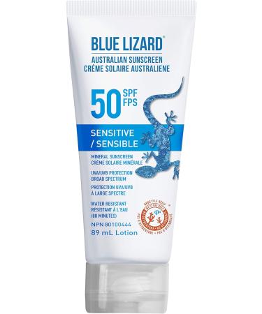 BLUE LIZARD Sensitive Mineral Sunscreen Lotion SPF 50+ (89 ml) + BLUE LIZARD Sport SPF 50 Mineral Sunscreen Lotion (89 ml) - Buy Online on GoSupps.com