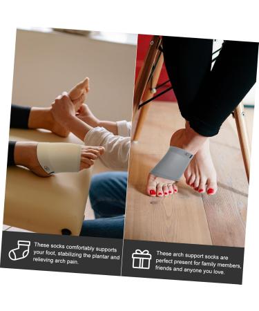 FOMIYES Arch Support Socks & Insoles for Women | Plantar Fasciitis Relief | Flat Foot Support - 2 Pairs - Buy Online on GoSupps.com