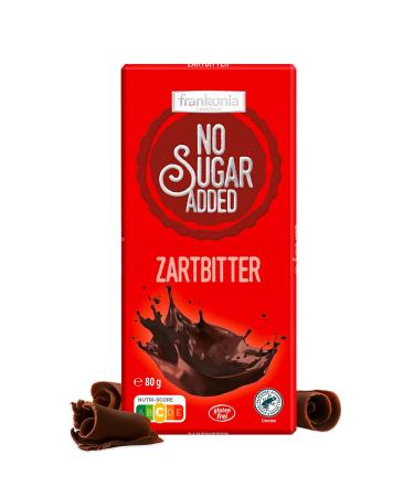 Frankonia No Sugar Added Dark Chocolate 80g | Healthy Chocolate Treats | International Shipping - Buy Online on GoSupps.com
