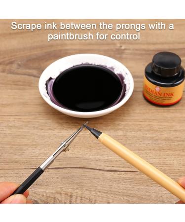 LOONENG Ruling Pen for Masking Fluid - Ideal for Cartography, Calligraphy, and Fine Line Drawing | Compatible with Drawing Ink, Indian Ink, and Gouache Black - Buy Online on GoSupps.com