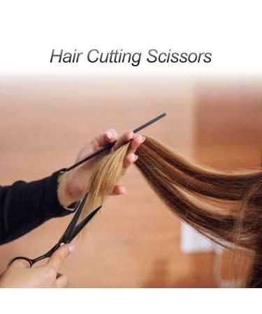 CIICII Hair Cutting Scissors Set - Professional Hairdressing Shears for Men, Women, and Pets - Home Salon and Barber Kit - Black Hair Scissors - Buy Online on GoSupps.com