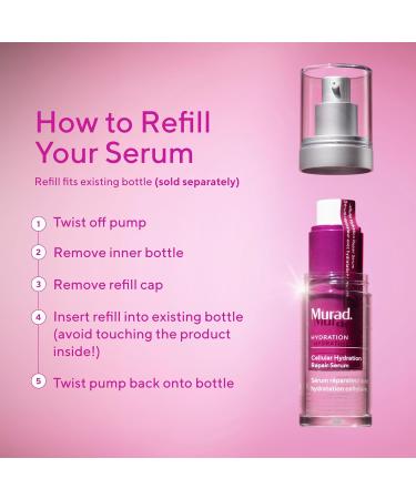 Murad Cellular Hydration Barrier Repair Serum - Hydrating Face Serum Repairs Lipid-Depleted Skin Barrier- Hexapeptide-9 Bilberry and Hyaluronic Acid Delivers Stronger Healthier Skin 1 Ounce (Pack of 1) - Buy Online on GoSupps.com