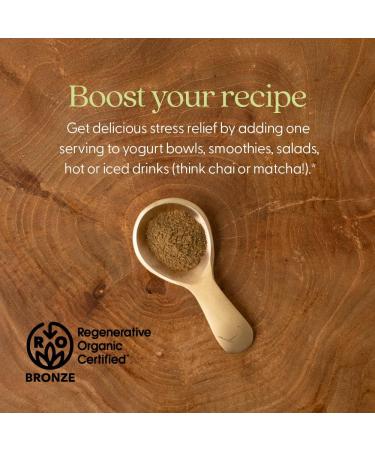 New Chapter Organic Holy Basil Booster Powder - Stress Relief Cognitive Function Memory Immune Support Supplement - Regenerative Organic Certified Tulsi 75 Servings - Buy Online on GoSupps.com