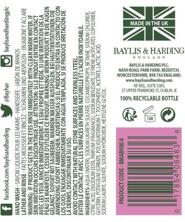Baylis & Harding Hand Wash Bundle - 6 x 500ml Royale Garden Peach Peony & Jasmine + 3 x 500ml Anti-Bacterial Jasmine & Apple Blossom (9 Bottles) - Vegan Friendly - Buy Online on GoSupps.com