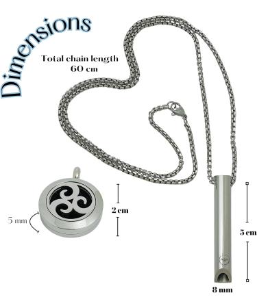 ANA & HANA Mindful Breathing Necklace | Essential Oil Diffuser Pendant for Anxiety Relief Stress Reduction Meditation Aromatherapy & Better Sleep - International Shipping Available - Buy Online on GoSupps.com