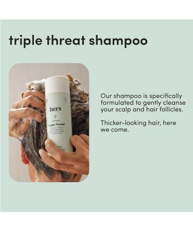 hers Triple Threat Shampoo & Conditioner Set for Women - Thickening, Moisturizing, Reduces Shedding - Color Safe - 2 Pack 6.4oz - Buy Online on GoSupps.com