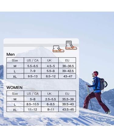 IPSXP Ice Cleats Traction Snow Grips for Boots - Anti Slip Stainless Steel Spikes - Safe Protection for Hiking, Fishing, Walking - Men, Women, Kids - Buy Online on GoSupps.com