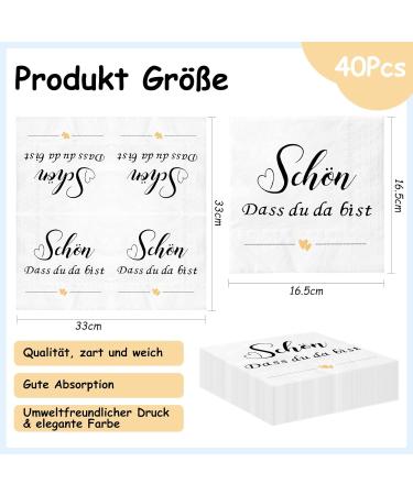 Shop Winden 40-Pack Heart Napkins | 3-Ply Paper for Weddings Baptism & Confirmation | Elegant Table Decoration for Young Girls - Buy Online on GoSupps.com