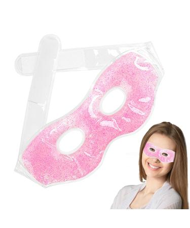 Whnbuij Ice Eye Cover Cooling Eye Cover Gel Spa Beads Eye Cover| Reusable Ice Pack for Cold Eyes Cold Eye Protectors for Eye Strain