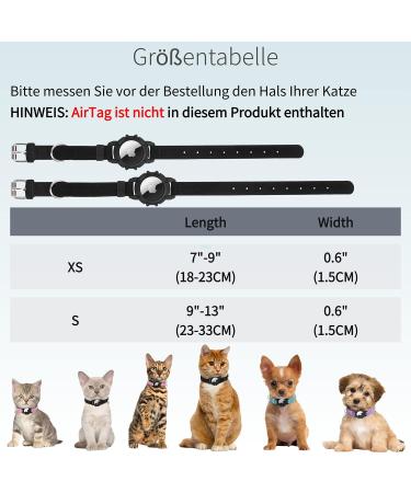 Shop Airtag Cat Collar - Integrated Apple AirTag GPS with Bracket & Bell Tracker | Black for Boys & Girls - International Shipping Available - Buy Online on GoSupps.com