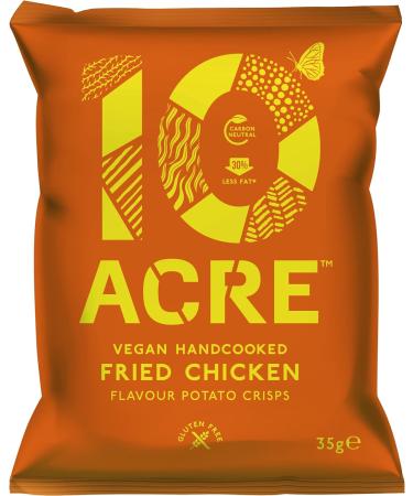 10 Acre Vegan Fried Chicken Flavour Crisps Box | Vegan Gluten Free Carbon Neutral | 20 x 35g Snack Size Fried Chicken Flavour (Vegan) 1 count (Pack of 1) - Buy Online on GoSupps.com