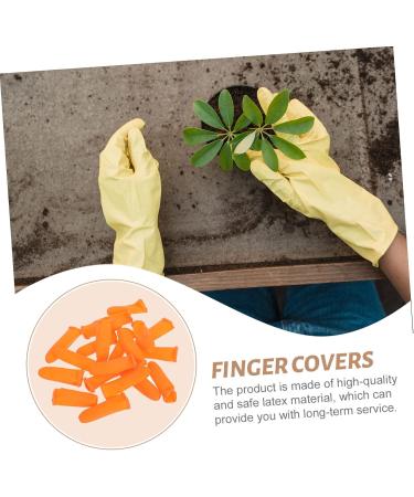 NOLITOY 100pcs Non-Slip Finger Cots - Wear-Resistant Anti-Skid Finger Protectors | Orange 6x1.5cm - Ideal for eCommerce Shipping Worldwide - Buy Online on GoSupps.com