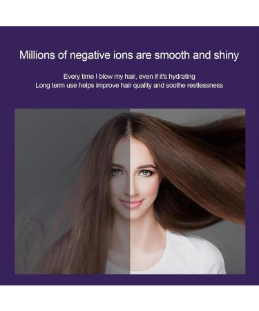Ionic Hair Dryer Fast Dry Ionic Hair Dryer | High-Speed Blower Hair Dryer Travel Lightweight Hair Blow Dryer for Hotel Household Dormitory Haoying US Purple - Buy Online on GoSupps.com
