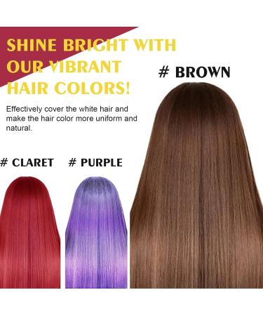  Wootapson Instant Hair Dye Shampoo 3 in 1 instant color shampoo for grey hair natural colors unisex (purple) - Buy Online on GoSupps.com