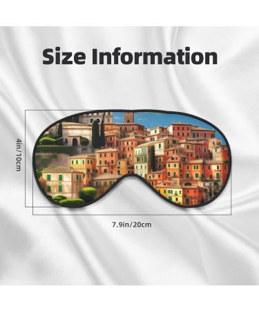 Beautiful Italy Print Soft Eye Mask | Sleep Mask for Men & Women | Travel Comfort & Relaxation - Buy Online on GoSupps.com