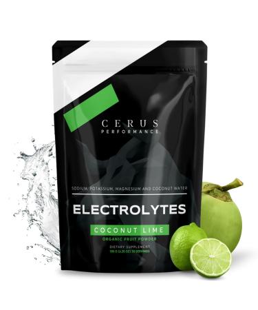 Cerus Performance Electrolyte Powder Coconut Lime Flavor 30 Servings Zero Sugar Coconut Water & Real Fruit for Endurance & Recovery Coconut Lime 6.56 Ounce (Pack of 1)