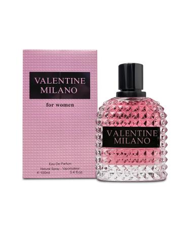 Valentine Milano Women Perfume Eau de Parfum Spray for Women Wonderful Gift Gourmand Fragrance Daytime and Casual Use for all Skin Types 3.4 Fluid Ounce VALUABLE 3.4 Fl Oz (Pack of 1)