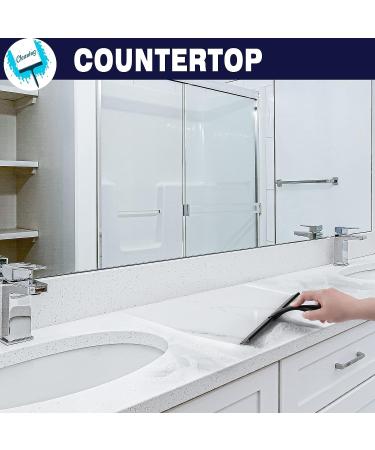 10-Inch Matte Black Stainless Steel Shower Squeegee - All-Purpose for Bathroom, Shower Doors, Mirrors, Tiles, Car Windows - Streak-Free Finish - Buy Online on GoSupps.com