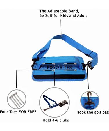 FINGER TEN Golf Club Bag Mini with Ball Pouch - Lightweight 2-Layer Design for Men, Women, and Kids - Ideal for Driving Range and Course Training - Black (1 Pack) - Buy Online on GoSupps.com