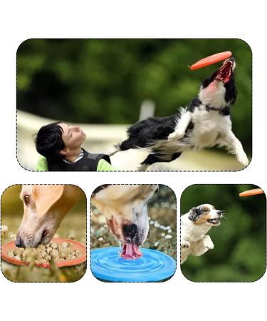 Bansusu Dog Frisbee Toy Set 2-Pack Non-Toxic Rubber Flying Discs Durable & Floatable 7 Inch Dog Frisbee Indestructible for Outdoor Fun Training and Exercise (Blue Orange) - Buy Online on GoSupps.com