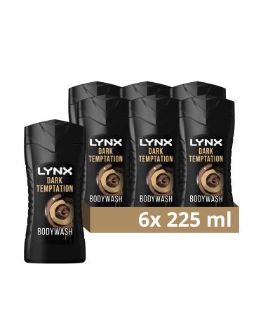Lynx Dark Temptation Shower Gel 12 hours of irresistible smell 6x 225 ml