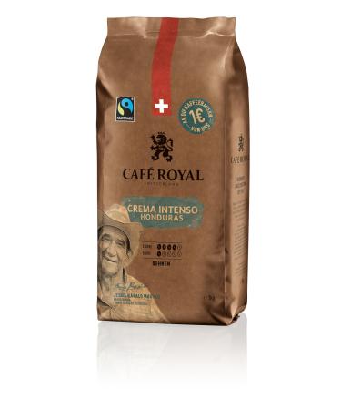 Caf Royal Honduras Crema Intenso coffee beans 1kg - intensity 4/5 - 100% Arabica Fairtrade Honduras Crema Intenso Single - Buy Online on GoSupps.com