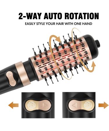 DAILYLIFE Rotating Hair Dryer Brush | Professional 2-in-1 Ionic Blow Dryer & Volumizer | International Shipping Available - Buy Online on GoSupps.com