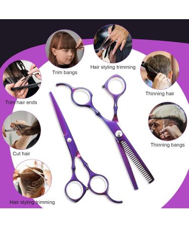 Professional 6.7 Inch Hairdresser Scissors Set - Sharp Stainless Steel Hair Cutting Shears with Protective Cover for Beginners & Pet Grooming - Buy Online on GoSupps.com