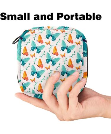 Stylish Women's Napkin Storage Bags | Retro Butterfly Patterns | Portable Menstrual Cup & Bandage Bags - Buy Online on GoSupps.com