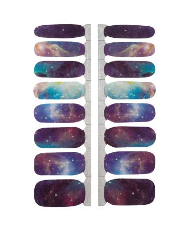 My nails nail foils Galaxy I 16 Ultra-D nne Nail polish strip pattern/blue I self-adhesive premium nail art wraps I sticks to natural and painted acrylic gel & shellac nails