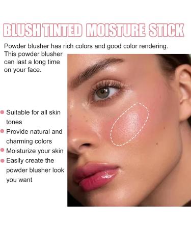 Moisturizing Makeup Blusher Stick - Blusher Balm Solid Moisturizing Stick Face Cream Blusher | Cheeks Blusher Creamy Makeup Cheeks Blusher Beauty Blusher for Face Pink - Buy Online on GoSupps.com