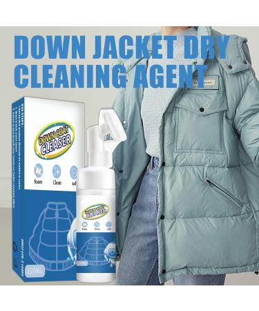 Downwear Detergent Down Jacket Laundry Detergent Dry Cleaning Spray Down Jacket Cleaner Dry Cleaning Quick Cleaning Agent for Down Jacket with Brush Head (1pcs) - Buy Online on GoSupps.com